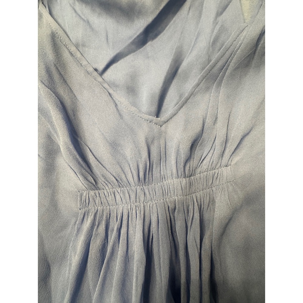 Diane Von Furstenberg  Silk‎ Chiffon Blue Mini Dress – Size 10 - Picture 3 of 6